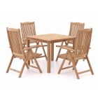 Sunyard Veronica/Liverpool 90cm dining tuinset 5-delig verstelbaar
