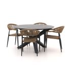 Manifesto Belpasso/Lodola ø130cm dining tuinset 5-delig stapelbaar