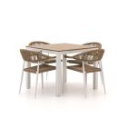 Manifesto Belpasso/Fidenza 90cm dining tuinset 5-delig stapelbaar