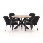Tierra Outdoor Liv/ROUGH-Y Ø120cm dining tuinset 5-delig stapelbaar