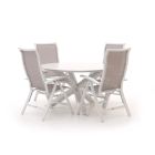 Bellagio Lugo/Lodola ø 130cm dining tuinset 5-delig verstelbaar