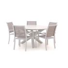 Bellagio Anzio/Lodola ø150cm dining tuinset 6-delig stapelbaar