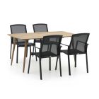 Bellagio Dranera/ROUGH-K 160cm dining tuinset 5-delig stapelbaar