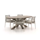 Bellagio Pizzoli/ROUGH-Y Ellips 200cm dining tuinset 5-delig stapelbaar