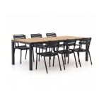 Forza Vico/Fidenza 220cm dining tuinset 7-delig stapalbaar