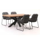 Tierra Outdoor Rivera/Induno Deens Ovaal 180cm dining tuinset 5-delig