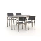 Bernstein Freiburg 160cm dining tuinset 5-delig stapelbaar