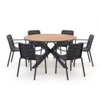 Forza Narni/Fidenza ø149cm dining tuinset 7-delig stapelbaar