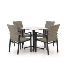 Manifesto Villongo/Canzo 80cm dining tuinset 5-delig stapelbaar inklapbaar