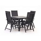 Bellagio Avenza/Fidenza 90cm dining tuinset 5-delig verstelbaar