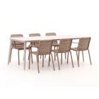 Forza Narni/Sora 220cm dining tuinset 7-delig stapelbaar