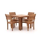 Sunyard Liverpool 90cm dining tuinset 5-delig stapelbaar