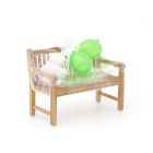 Kinder tuinbank 75x40x56cm/KiKabeer Groot 30cm wit