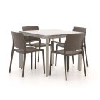 Forza Sile/Sestino 90cm dining tuinset 5-delig stapelbaar