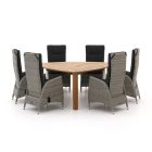 Intenso Fabrizi/ROUGH-S 170cm dining tuinset 7-delig verstelbaar
