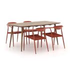 Manifesto Cavone/ROUGH-K 160cm dining tuinset 5-delig stapelbaar