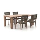 ROUGH-Batang Rope/ROUGH-X 200cm dining tuinset 5-delig stapelbaar