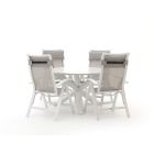 Bellagio Lugo/Lodola ø 130cm dining tuinset 5-delig verstelbaar