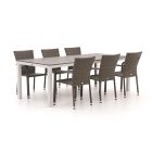 Forza Fossano/Fidenza 220cm dining tuinset 7-delig stapelbaar