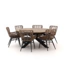 Intenso Asti/Rough-Y Ø180cm dining tuinset 7-delig