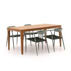 Manifesto Cavone/Bruca 170cm dining tuinset 5-delig stapelbaar