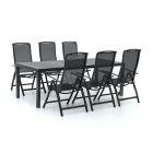 R&S Design Capri/Fidenza 220cm dining tuinset 7-delig verstelbaar