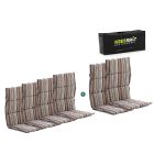 Madison Fiber hoog tuinkussen set van 6