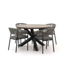 Bellagio Nova Siri/ROUGH-Y ø 120cm dining tuinset 5-delig stapelbaar