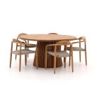 Bellagio Berbaro/Santa Severina ø150cm dining tuinset 6-delig stapelbaar