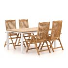 Sunyard Veronica/Linosa 180cm dining tuinset 5-delig verstelbaar