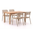 Forza Vico/Liverpool 145cm dining tuinset 5-delig stapelbaar