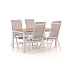 Bellagio Avenza/Fidenza 160cm dining tuinset 5-delig verstelbaar