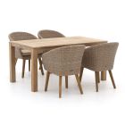 Intenso Tropea/ROUGH-S 160cm dining tuinset 5-delig