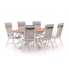 Bellagio Avenza/Fidenza ovaal 220cm dining tuinset 5-delig verstelbaar