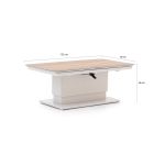 Bellagio Alimini lounge/dining tuintafel 132/182x70x51/67.5cm verstelbaar uitschuifbaar