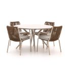 Bellagio Caronia/Sora ø 127cm dining tuinset 5-delig stapelbaar