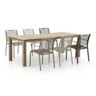 Apple Bee Hawaii/ROUGH-S 220cm dining tuinset 7-delig stapelbaar