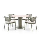 Hartman Taragona/Girona ø120cm dining tuinset 5-delig stapelbaar