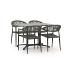 Manifesto Belpasso/Canzo 120cm dining tuinset 5-delig inklapbaar stapelbaar