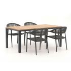 Manifesto Belpasso/Linosa 180cm dining tuinset 5-delig stapelbaar