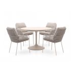 SUNS Punta/Nova ø120cm dining tuinset 5-delig