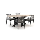 Bellagio Pizzoli/ROUGH-Y Ellips 200cm dining tuinset 5-delig stapelbaar