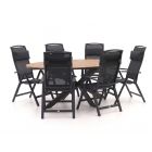Forza Capri/Fidenza ovaal 220cm dining tuinset 7-delig verstelbaar