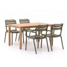 Forza Vico/Liverpool 145cm dining tuinset 5-delig stapelbaar