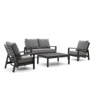 Tierra Outdoor Musone/Flip-Up stoel-bank loungeset 4-delig 4-zits verstelbaar