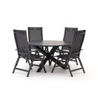 Hartman Troy/Ferrone ø 130cm dining tuinset 5-delig verstelbaar