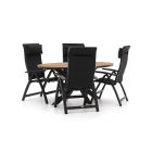 Bellagio Fermo/Fidenza ovaal 180cm dining tuinset 5-delig verstelbaar