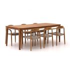 Bellagio Berbaro/Bruca 220cm dining tuinset 7-delig stapelbaar