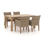 Intenso Lesa/ROUGH-S 160cm dining tuinset 5-delig