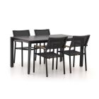 Bellagio Roma/Sestino 160cm dining tuinset 5-delig stapelbaar